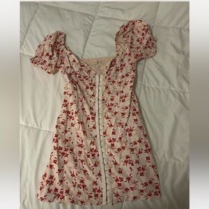 Floral Red Women's Top